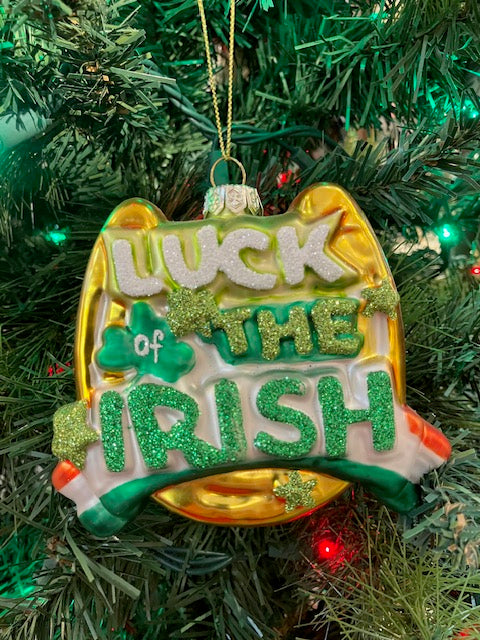 Glass Luck Of The Irish Ornament