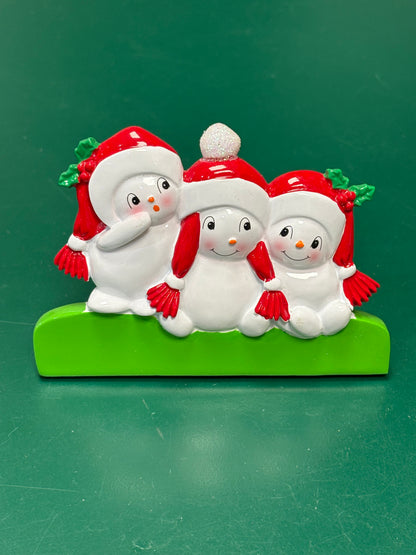 Snowman Family of Three Tabletop Decor