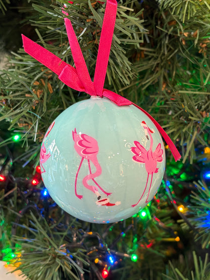 Flamingo Ball Ornament
