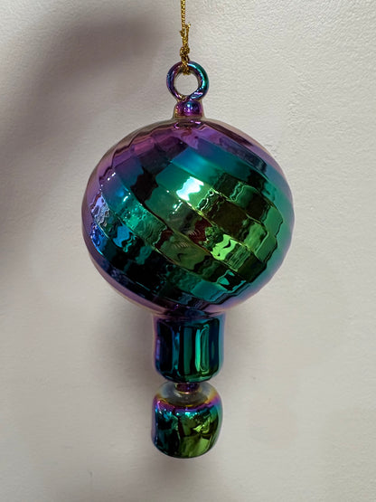 Chromatic Small Hot Air Balloon Egyptian Glass Ornament