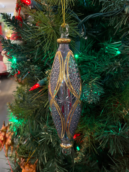 Mid Marquis Shape Egyptian Glass Ornament