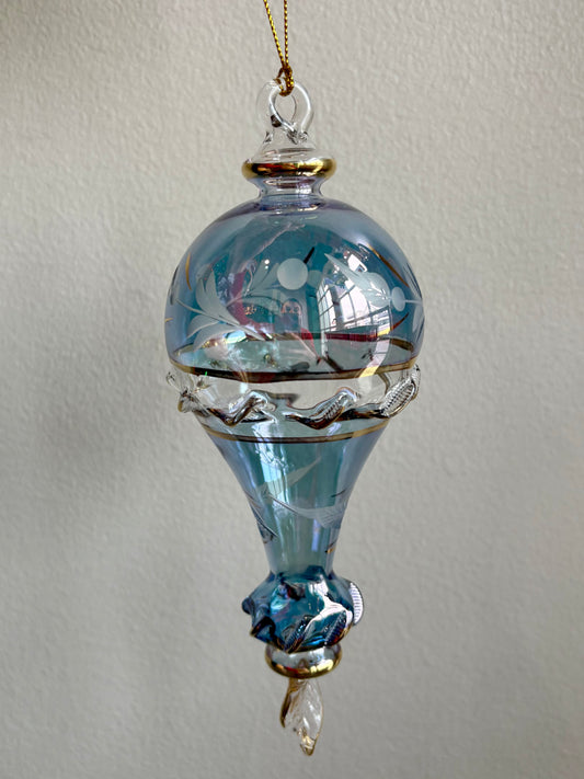 Hot Air Balloon Shape Egyptian Glass Ornament