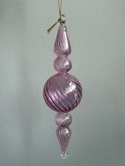 Swirl Small Cone Ball Egyptian Glass Ornament