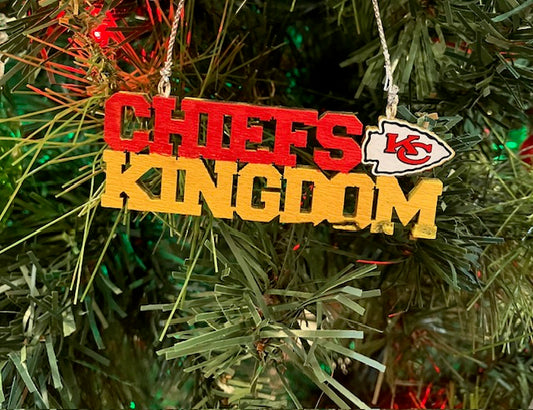 Chiefs Wood Slogan Ornament