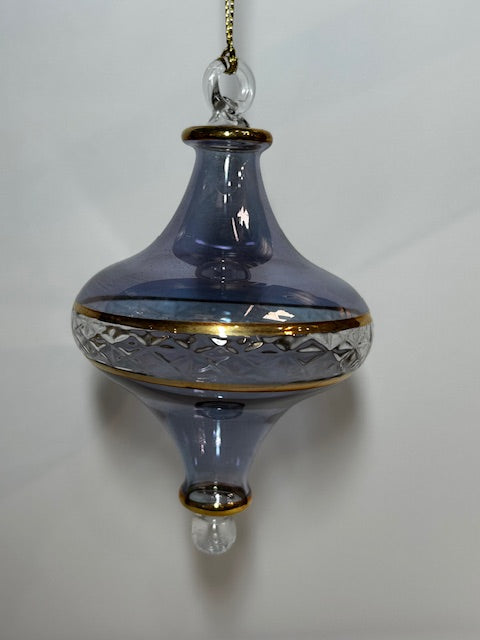 Diamond Shaped With Crystal Small Egyptian Glass Ornament