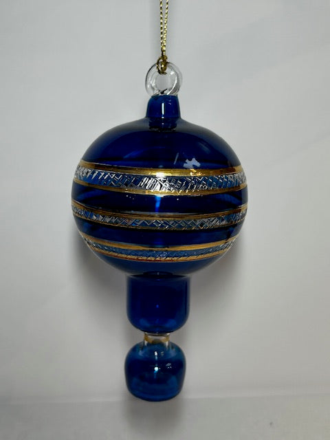 Hot Air Balloon Egyptian Glass Ornament