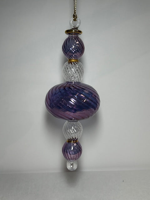 Swirl Sphere Ball Egyptian Glass Ornament