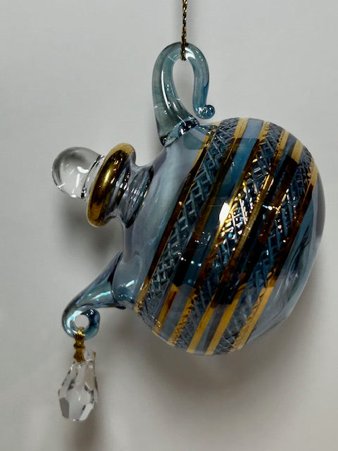 Small Size Teapot With Crystal Egyptian Glass Ornament