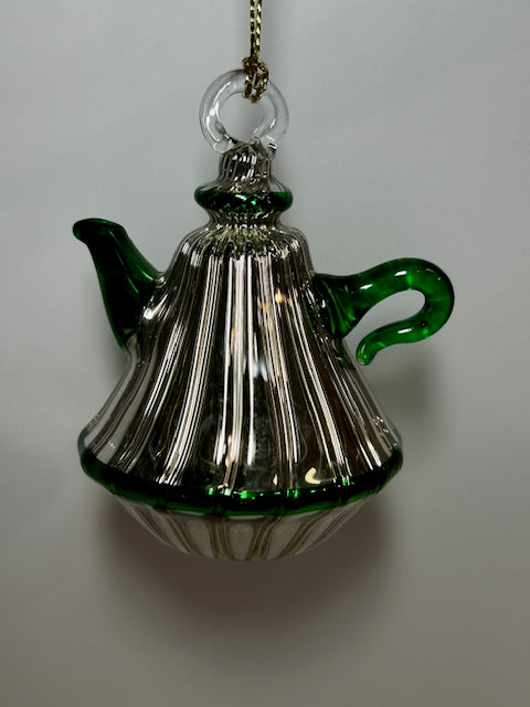 Shiny Cute Teapot Egyptian Glass Ornament