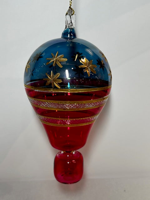 Mid Size Stars & Stripes Egyptian Glass Ornament