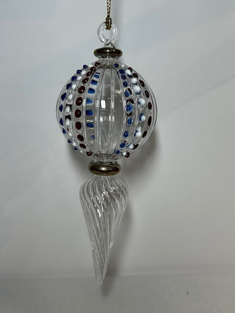 USA Ball Shape Egyptian Glass Ornament