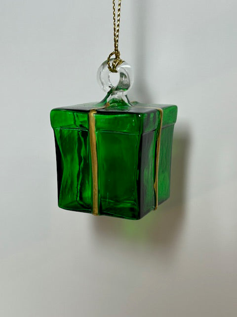 Gift Box Egyptian Glass Ornament