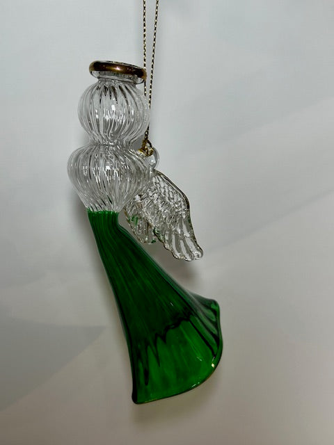 Swirl Angel Egyptian Glass Ornament