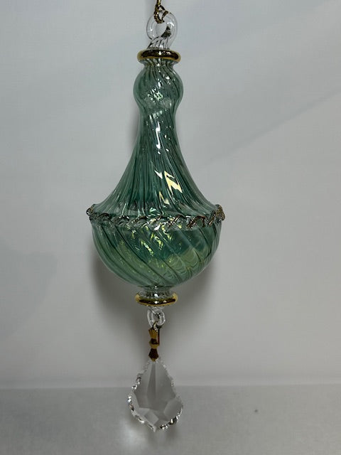 Small With Crystal Swirl Skirt Egyptian Glass Ornament