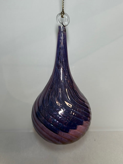 Swirl Drop Shape Egyptian Glass Ornament