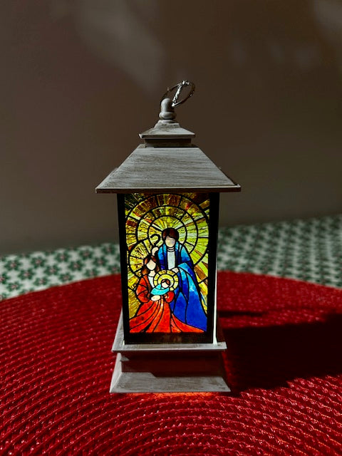 LED Holy Family Mini Water Lantern