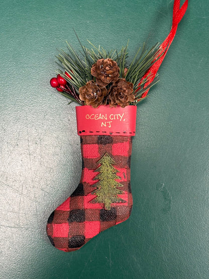 Buffalo Plaid Stocking Ornament