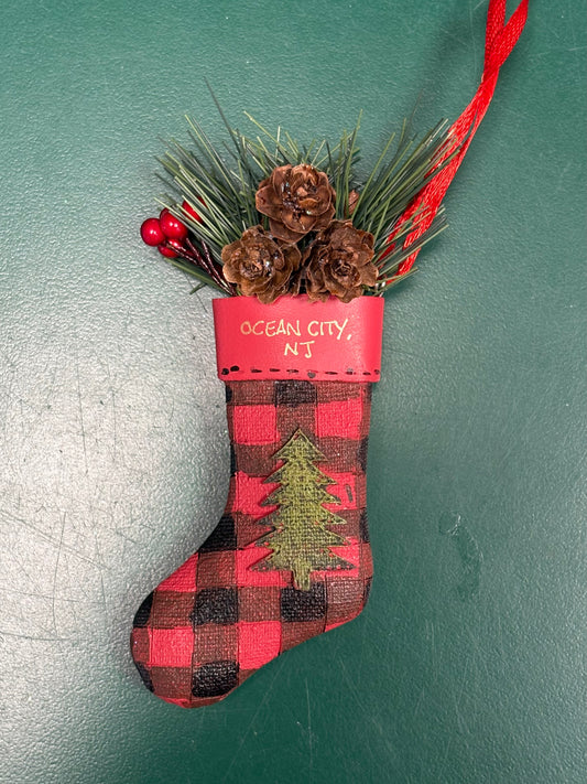 Buffalo Plaid Stocking Ornament