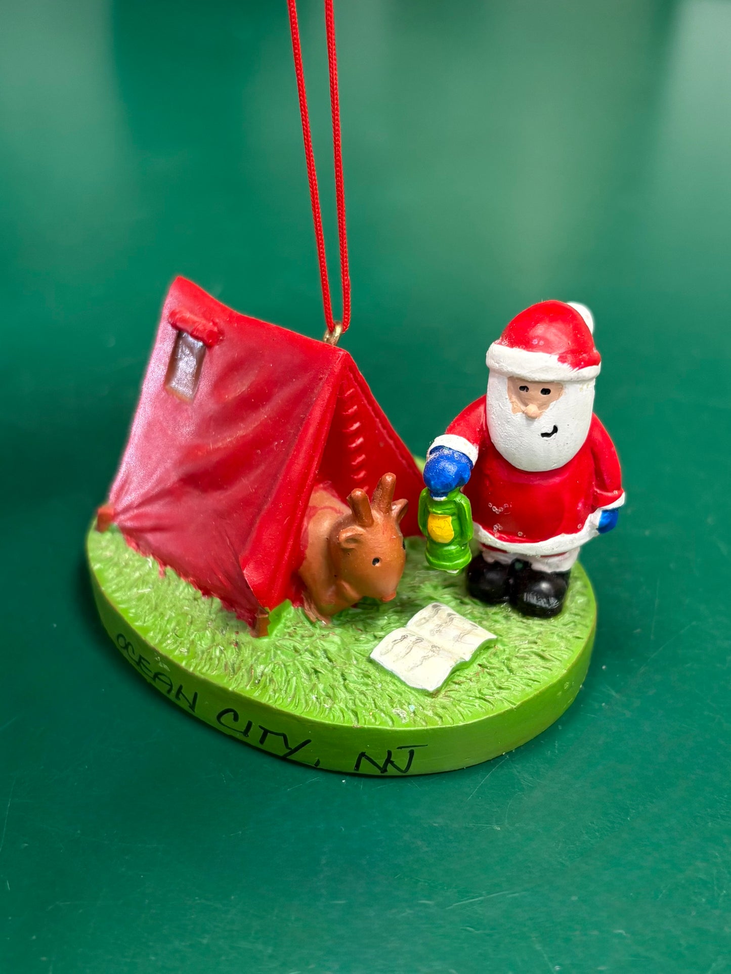 Santa W/ Reindeer and Tent ornament