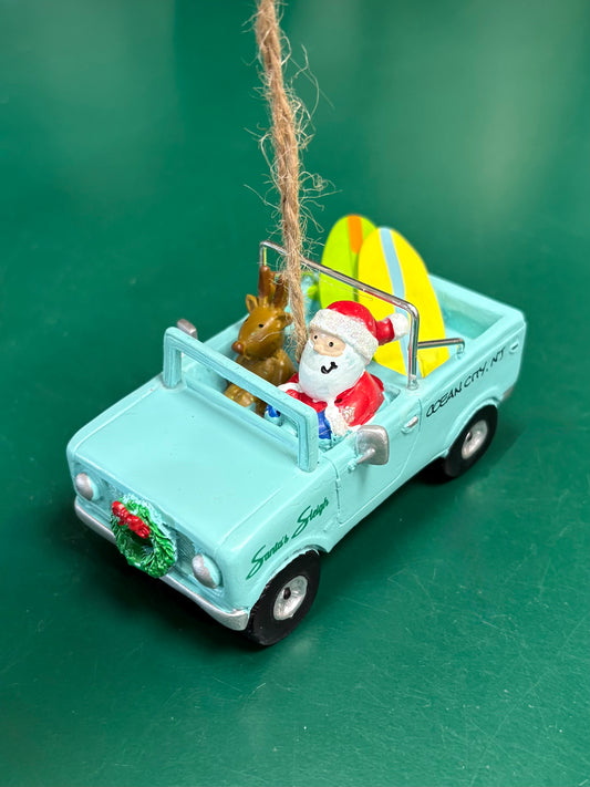 Santa & Friend In Scout Ornament