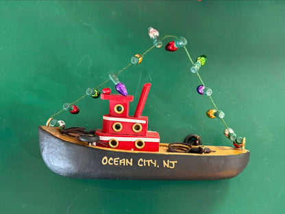Tug Boat w/ Lights Ornament