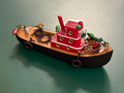 Tug Boat w/ Lights Ornament