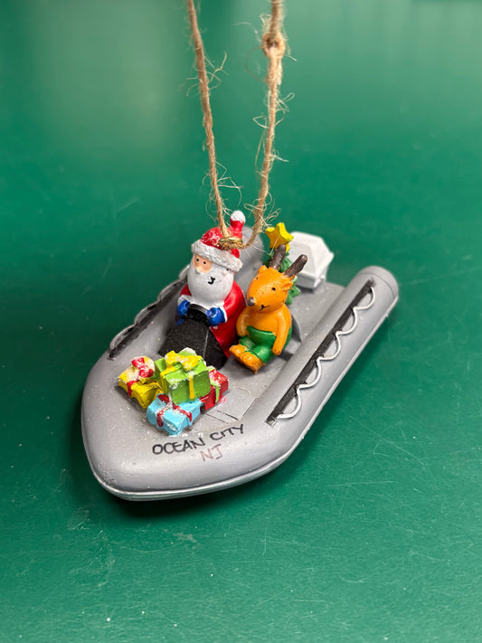 Santa & Friend in Zodiac Ornament