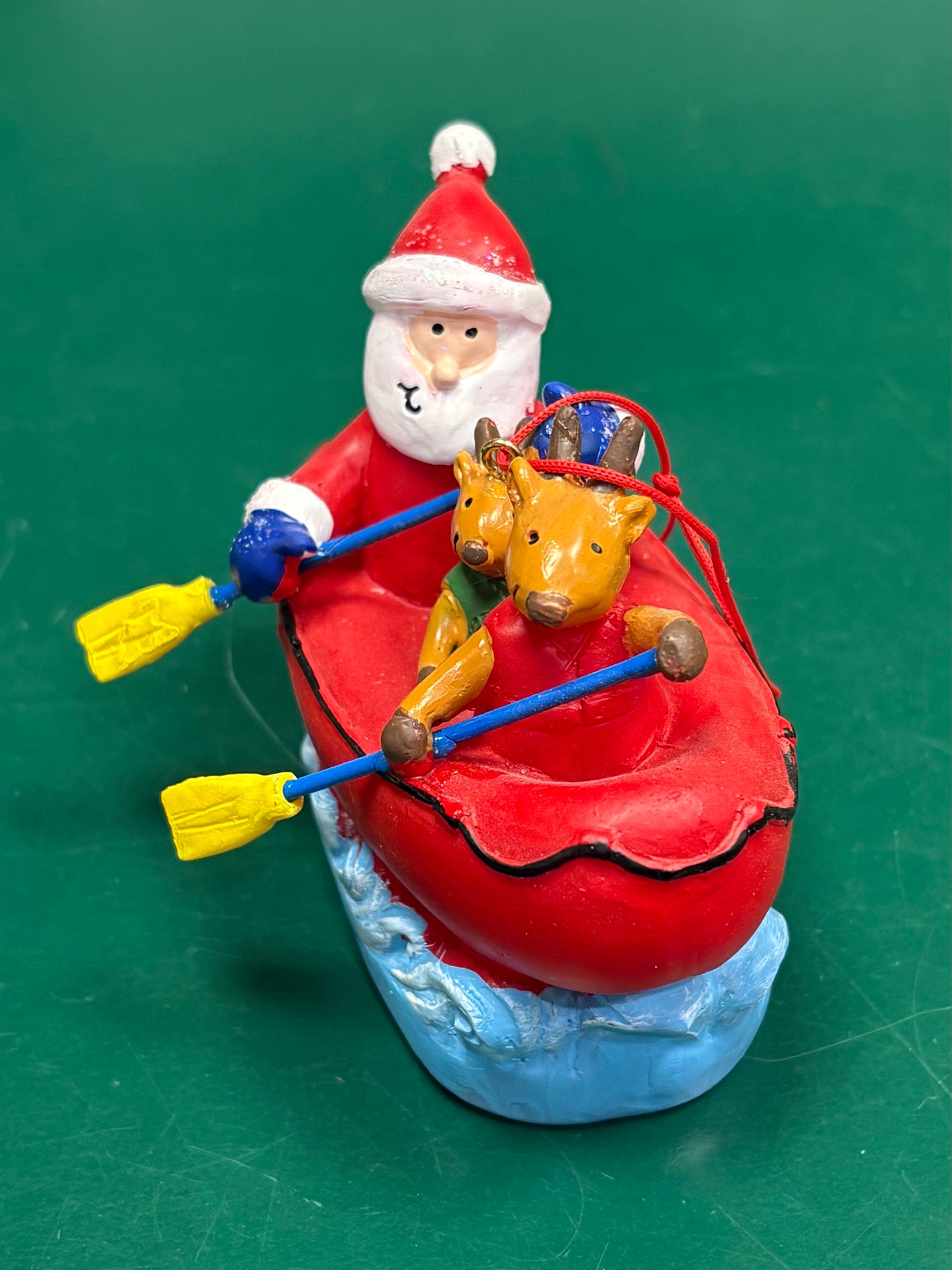 Santa & Friends Rafting Ornament