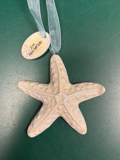 Pearlized Starfish Ornament