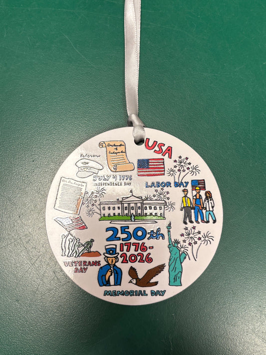 250th Patriotic Wanderer Ornament