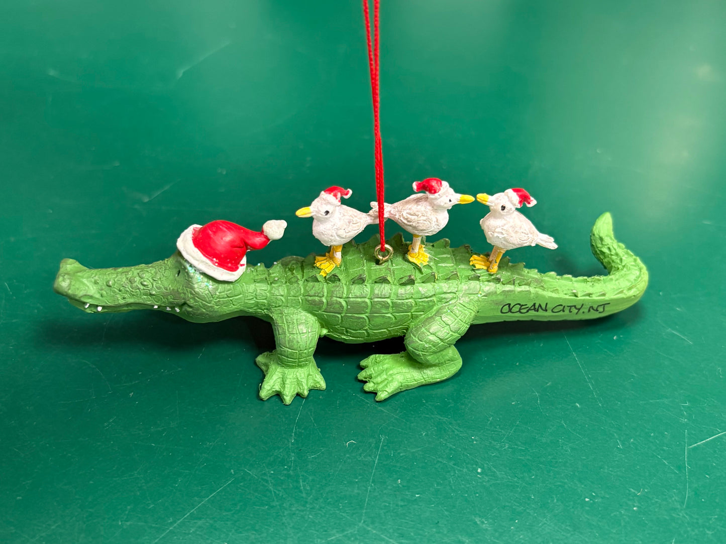 Alligator w/ Three Birds Ornament
