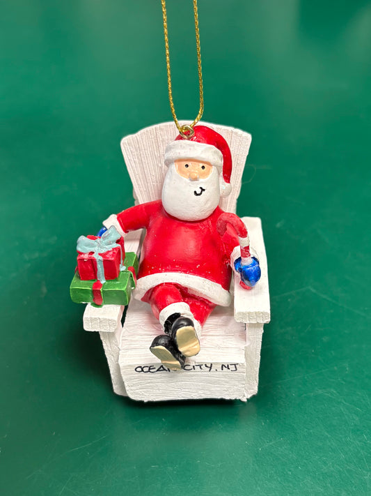 Santa in a Chair Ornament