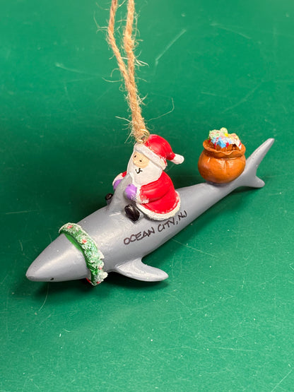 Santa & Shark Ornament