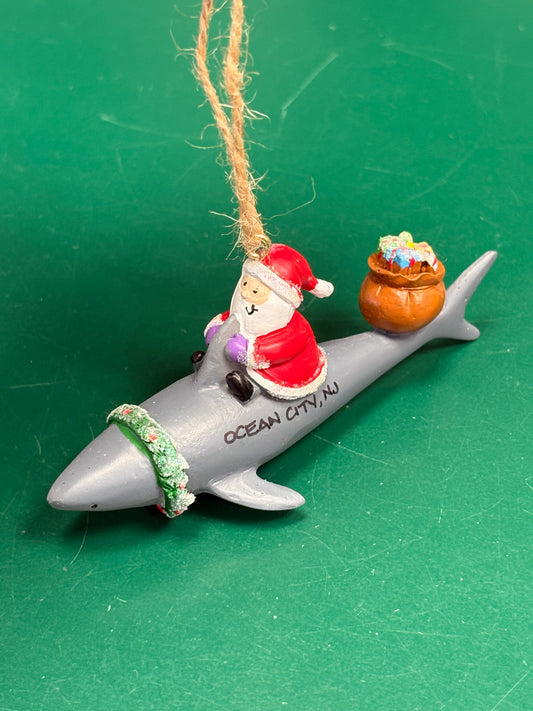 Santa & Shark Ornament