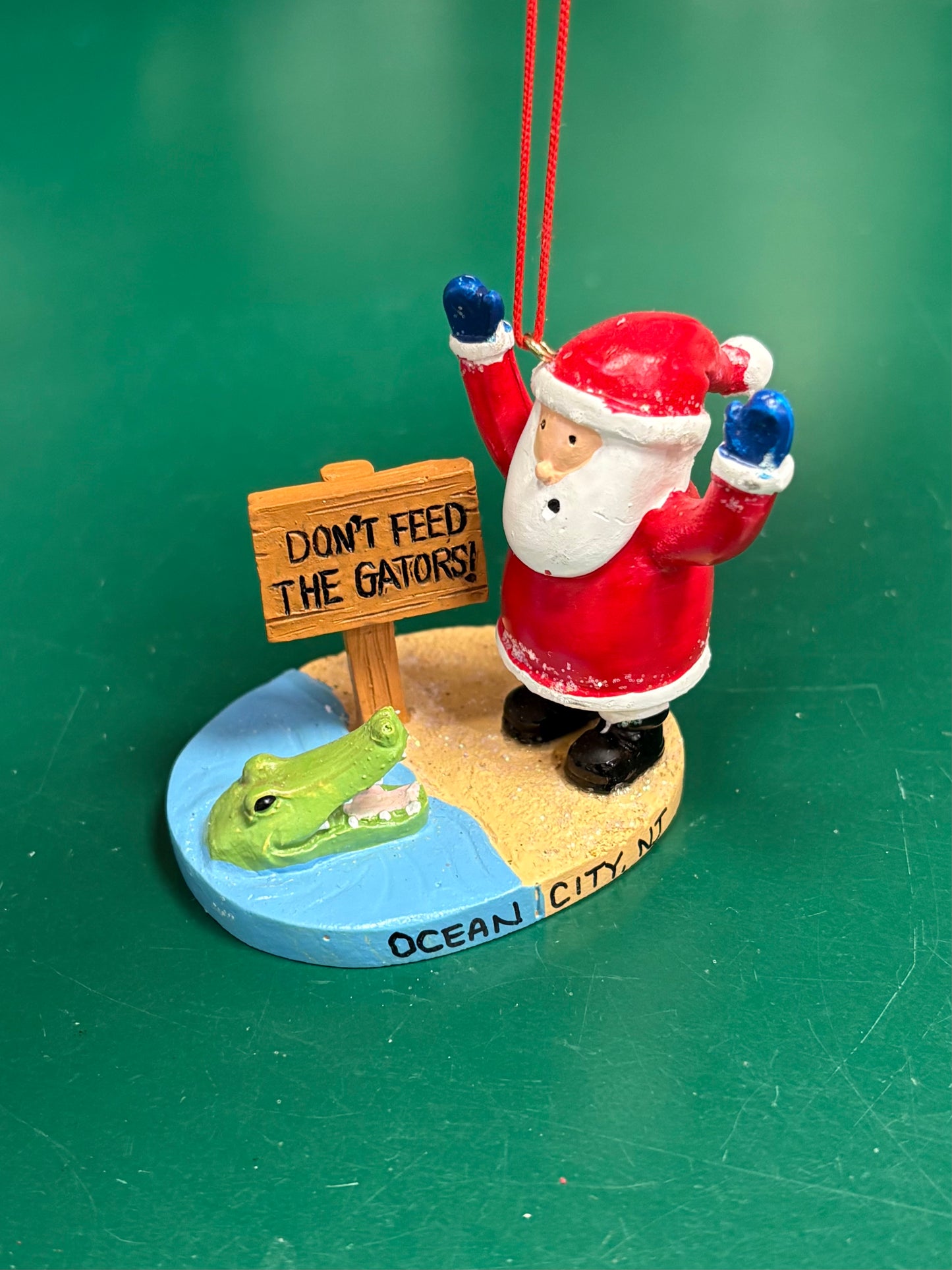 Don't Feed The Gators Santa Ornament