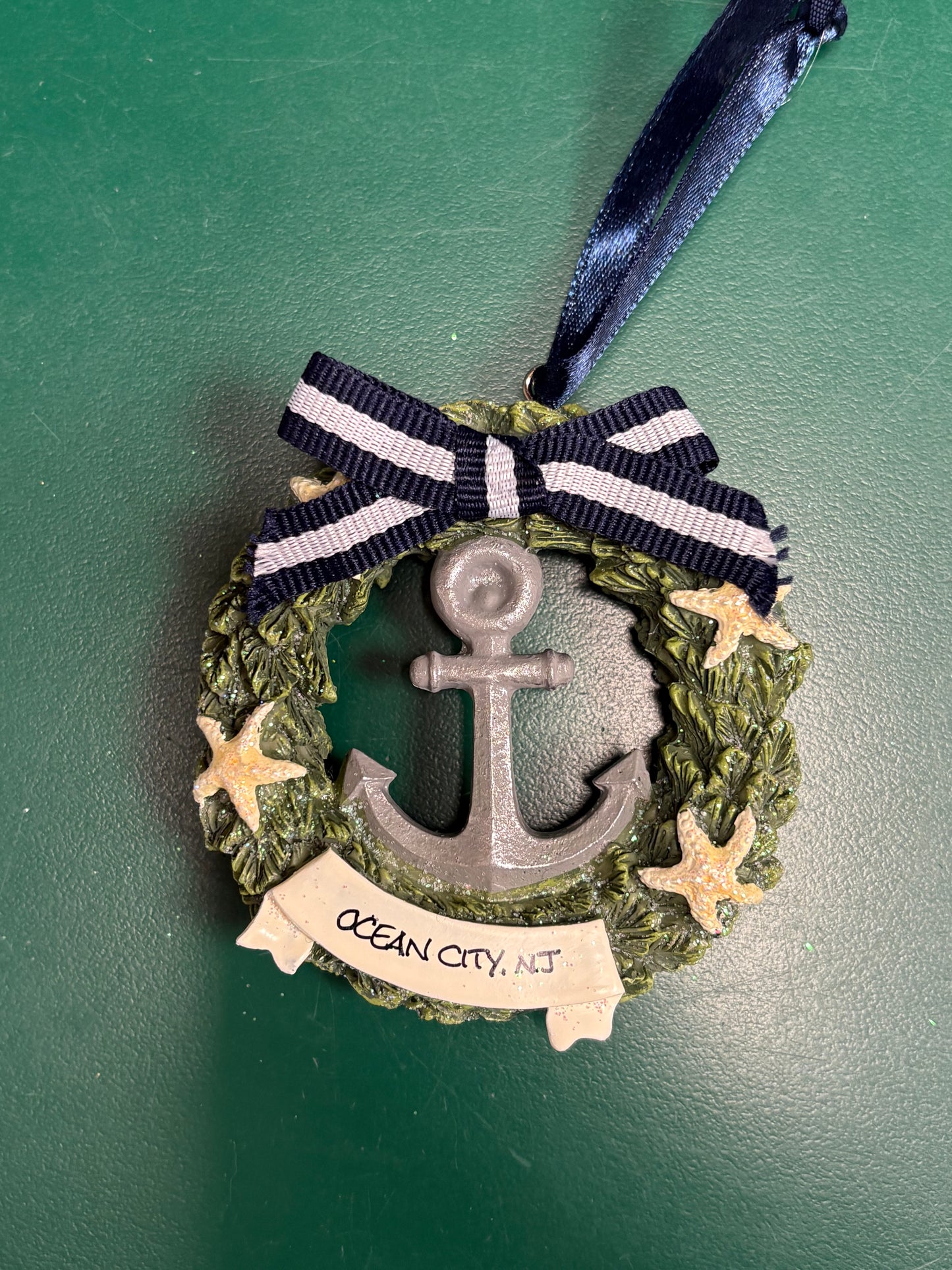 Anchor in Wreath Ornament