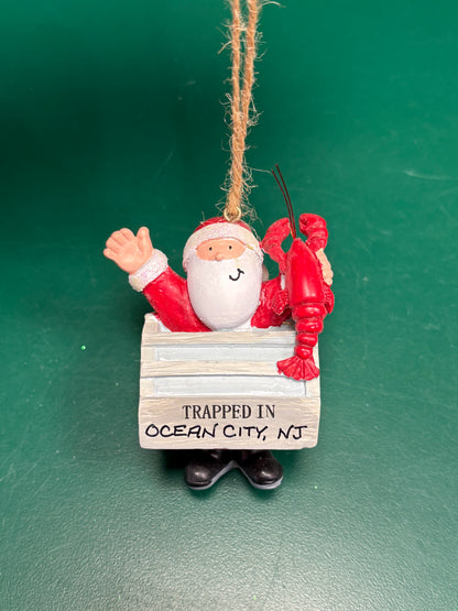 Trapped in Santa Ornament