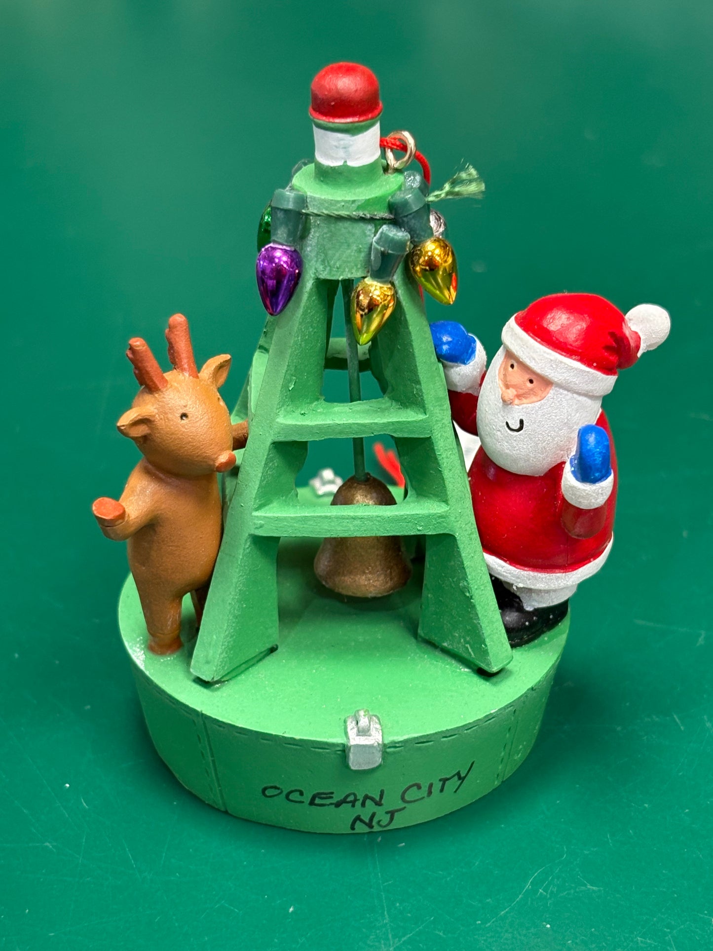 Santa on Channel Buoy ornament