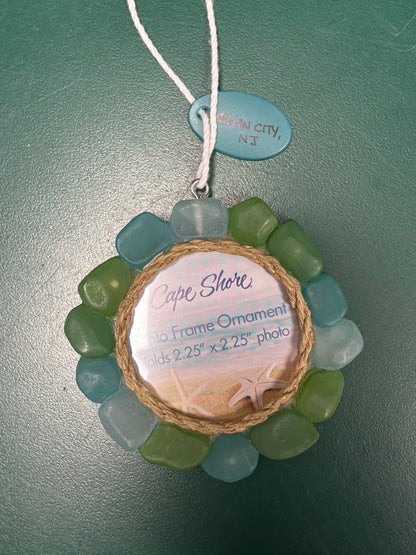 Sea Glass Frame Ornament