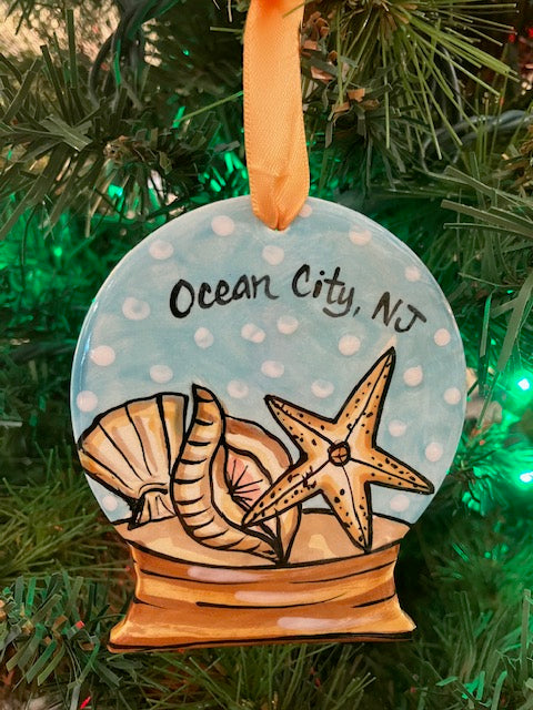 Snowglobe Shells OCNJ Ornament