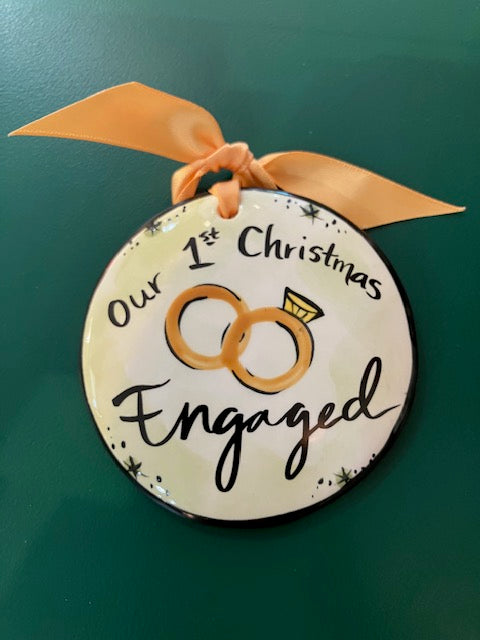 Our 1st Christmas Engaged Ornament