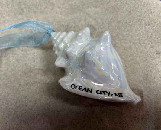 Conch Shell Pearlized Ornament