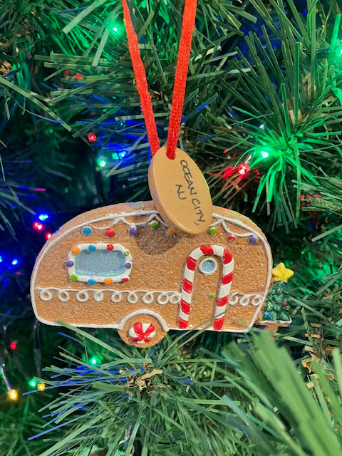Gingerbread Camper Ornament