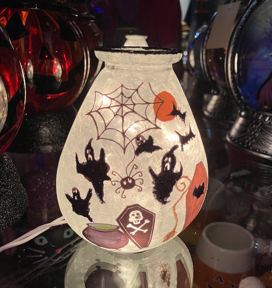Spooky Season Lit Glass Decor