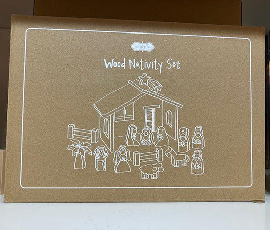 Wood Nativity Set
