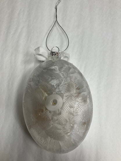 Blue Forest W/ Trees Glass Ornament