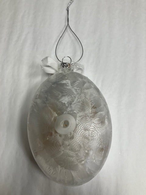 Blue Forest W/ Trees Glass Ornament