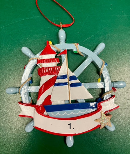Sailboat w/ Lights Ornament