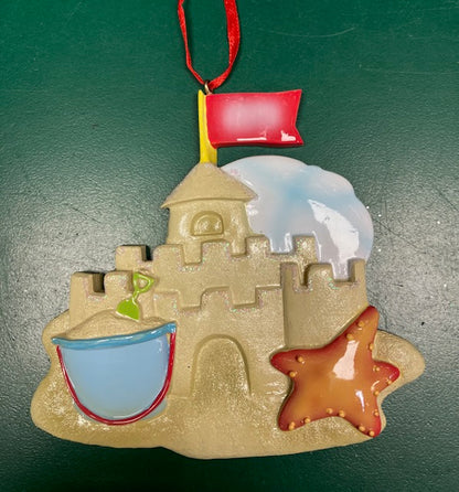 Sand Castle Family Ornament