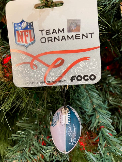 Eagles Super Bowl Football Ornament